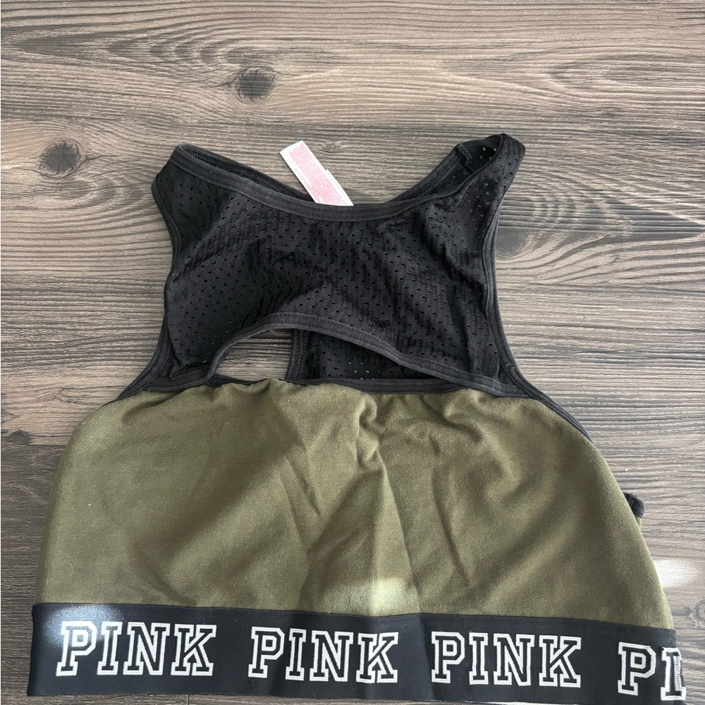 Victoria's Secret Pink Black Mesh Sports Bra